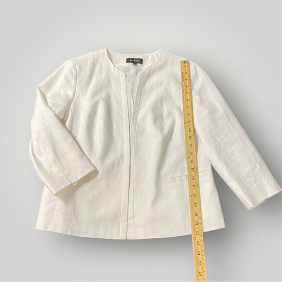 TALBOTS CLASSIC LINEN BLAZER- LINED Sz 12 - Picture 7 of 11